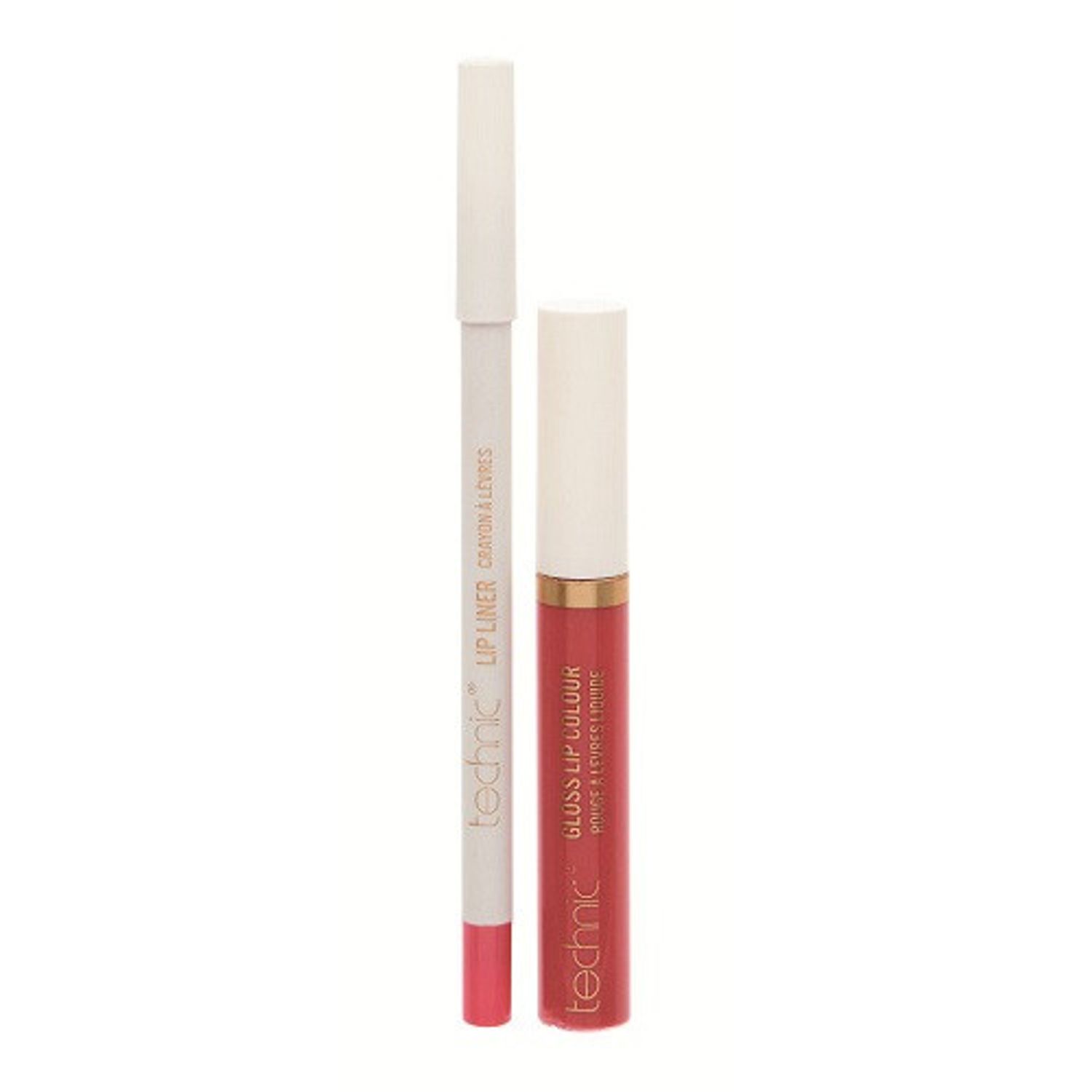Set Luciu si creion de buze, Technic, Lip Kit, Rose fotografia produsului View 2 L