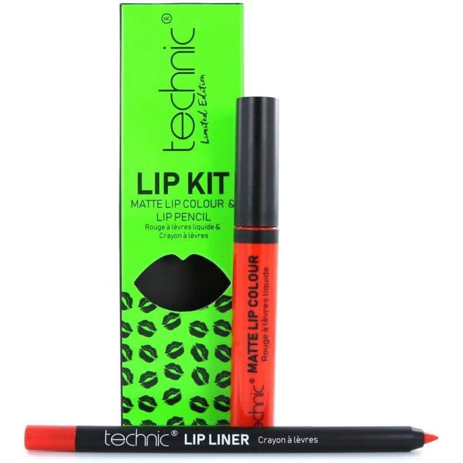Set ruj si creion de buze, Technic, Lip Kit, Matte, Wild Child fotografia produsului View 3 L