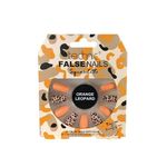 Set 24 Unghii False, Technic, False Nails, Squareletto, Orange Leopard, Adeziv inclus fotografia produsului