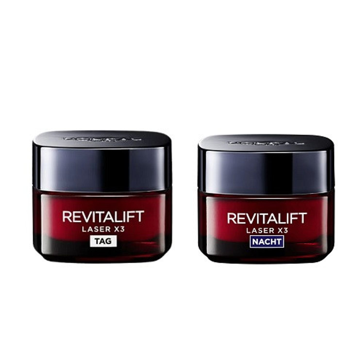 Pachet 2 creme zi si noapte, Loreal, Revitalift Laser X3, Mini, 2 x 15 ml fotografia produsului View 3 L