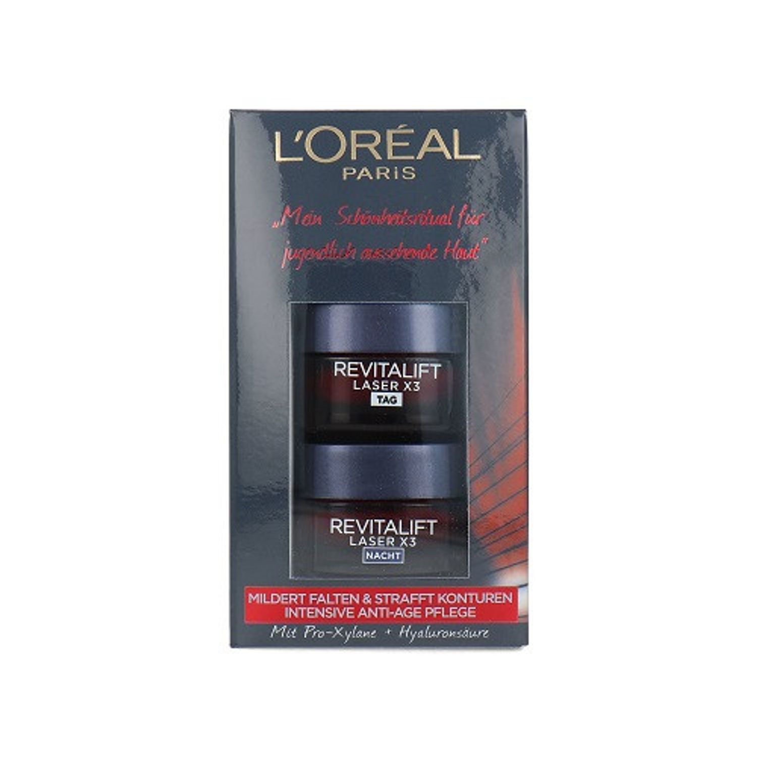 Pachet 2 creme zi si noapte, Loreal, Revitalift Laser X3, Mini, 2 x 15 ml fotografia produsului