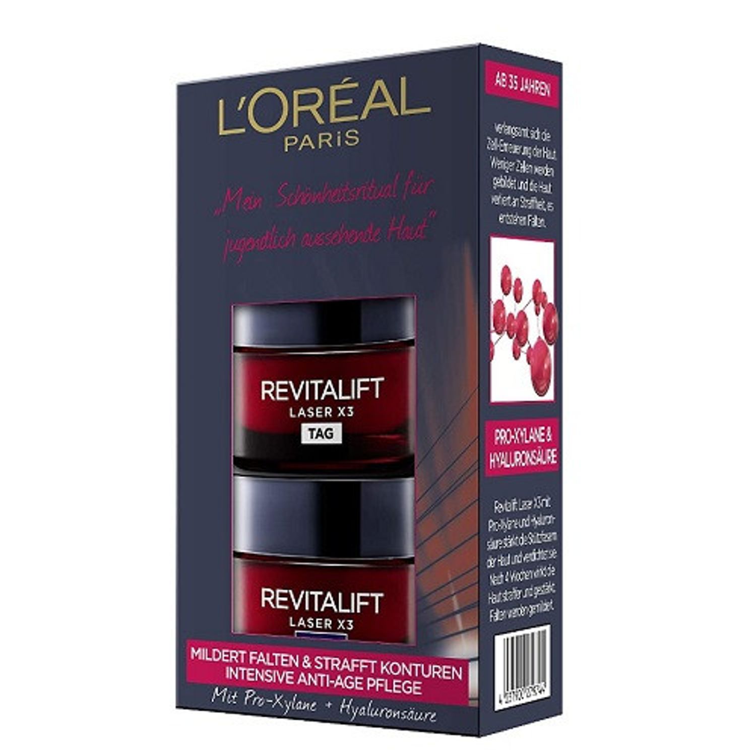 Pachet 2 creme zi si noapte, Loreal, Revitalift Laser X3, Mini, 2 x 15 ml fotografia produsului View 2 L