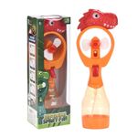 Mini ventilator portabil cu pulverizator - Dinozaur, Rosu fotografia produsului