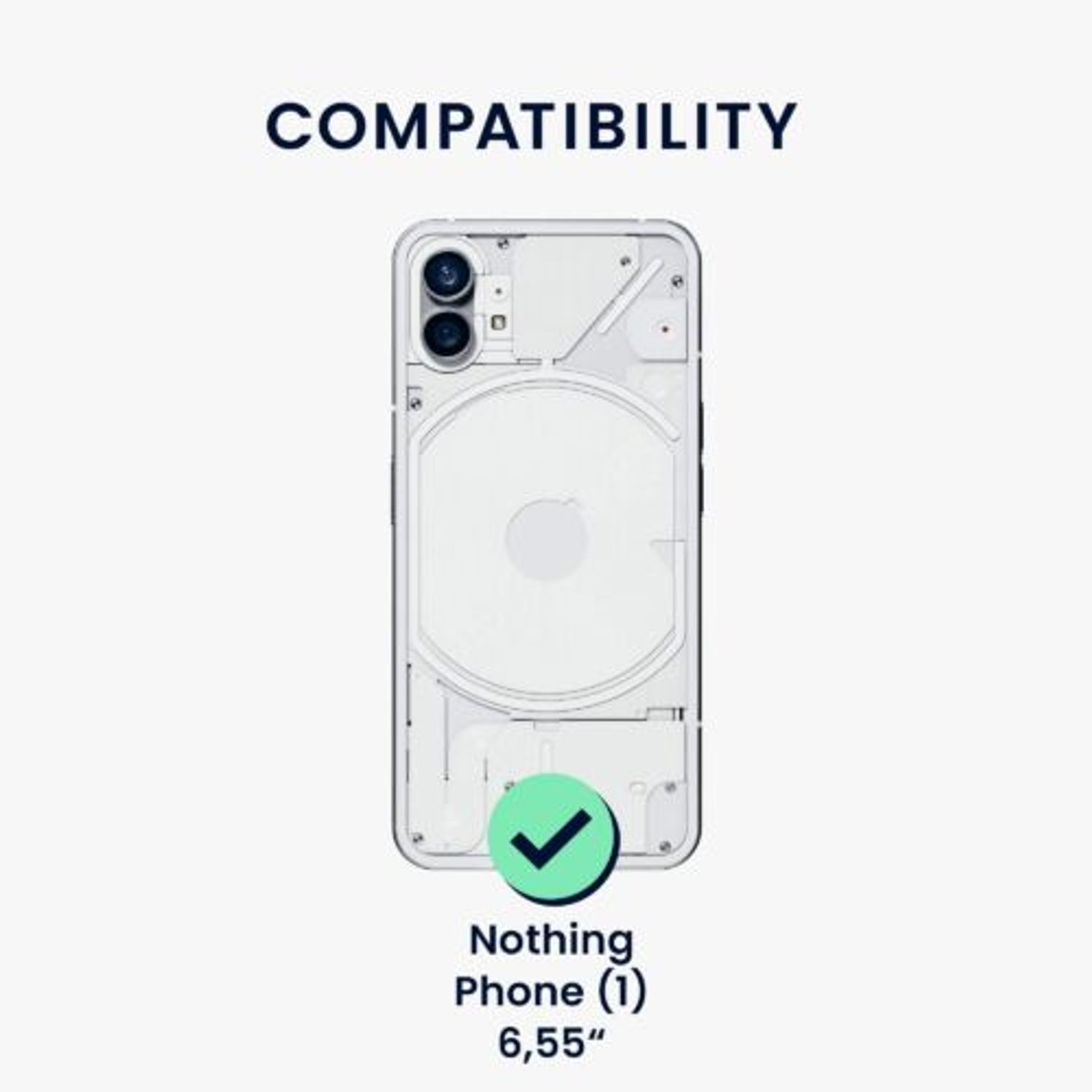 Husa Kwmobile pentru Nothing Phone 1, Silicon, Transparent, 59501.03 fotografia produsului View 5 L