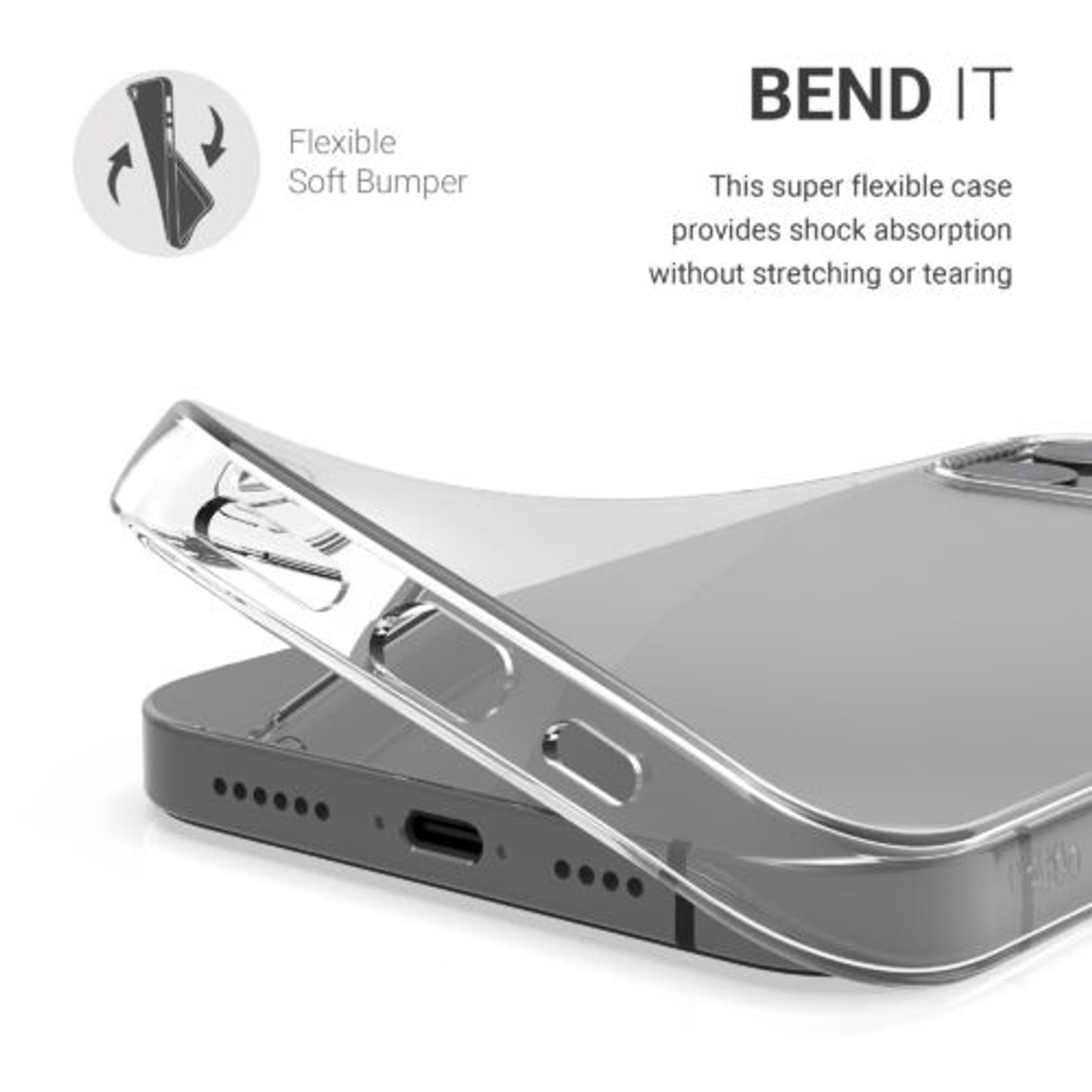 Husa pentru Apple iPhone 12 Pro Max, Silicon, Transparent, 54410.03 fotografia produsului View 3 L