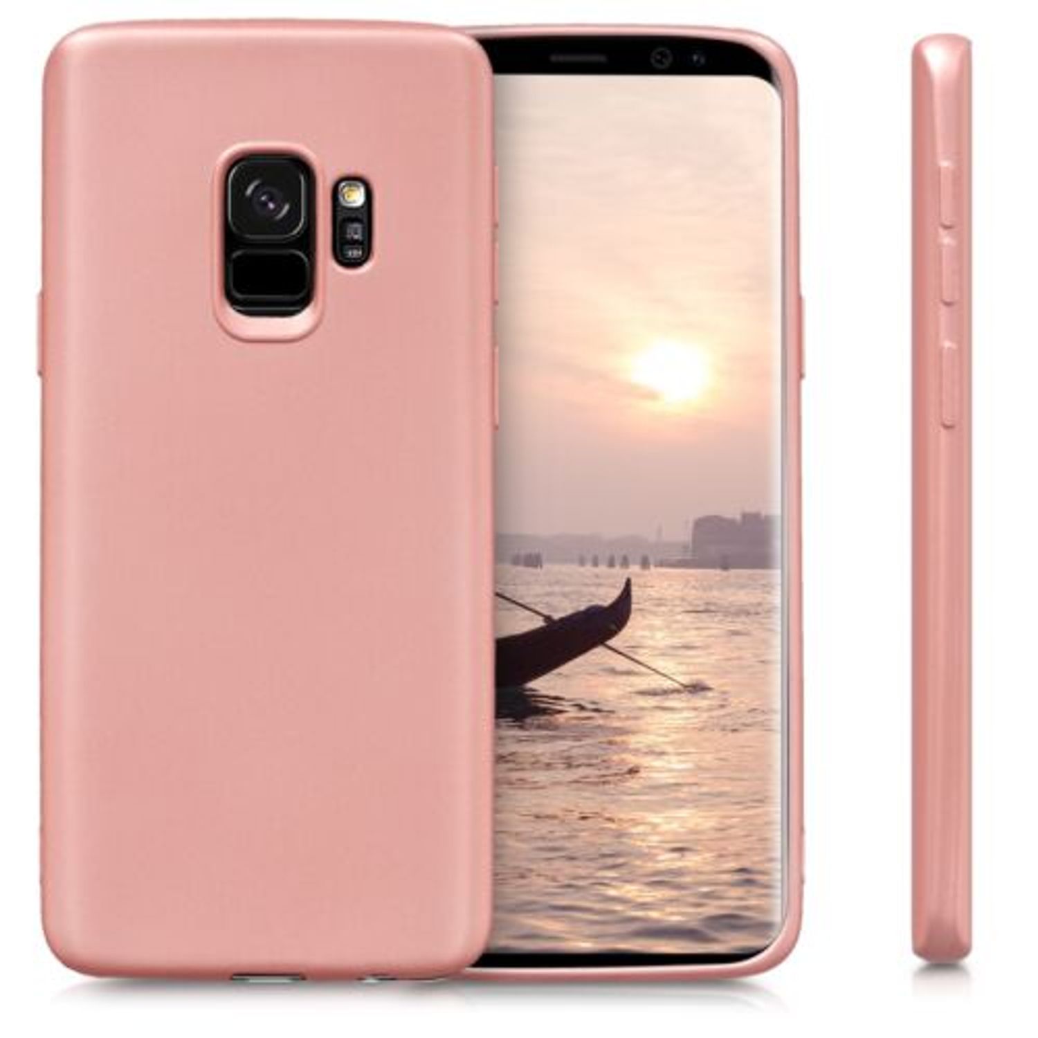 Husa pentru Samsung Galaxy S9, Silicon, Rose Gold, 44582.31 fotografia produsului View 4 L