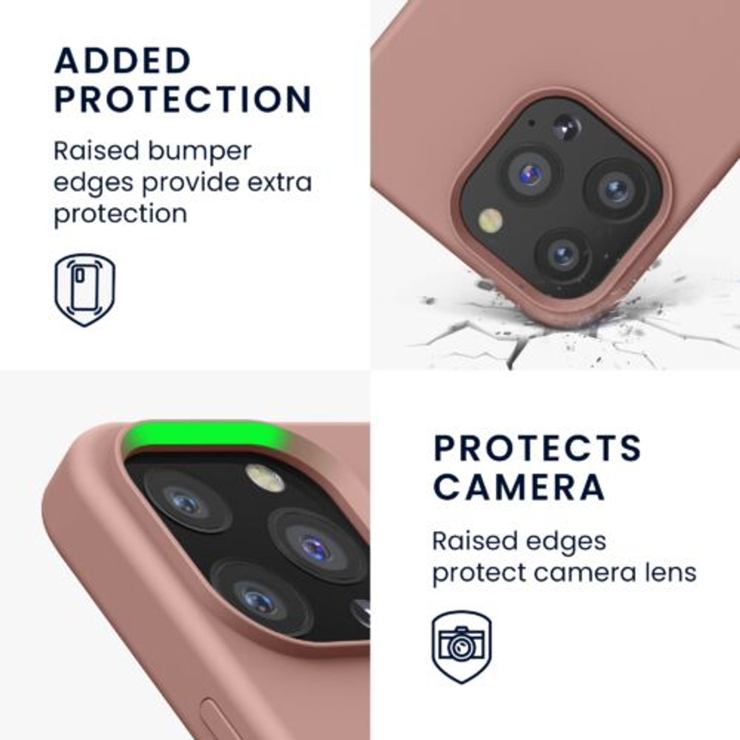 Husa Kwmobile pentru Apple iPhone 13 Pro, Silicon, Rose Gold, 55880.237 fotografia produsului View 3 L