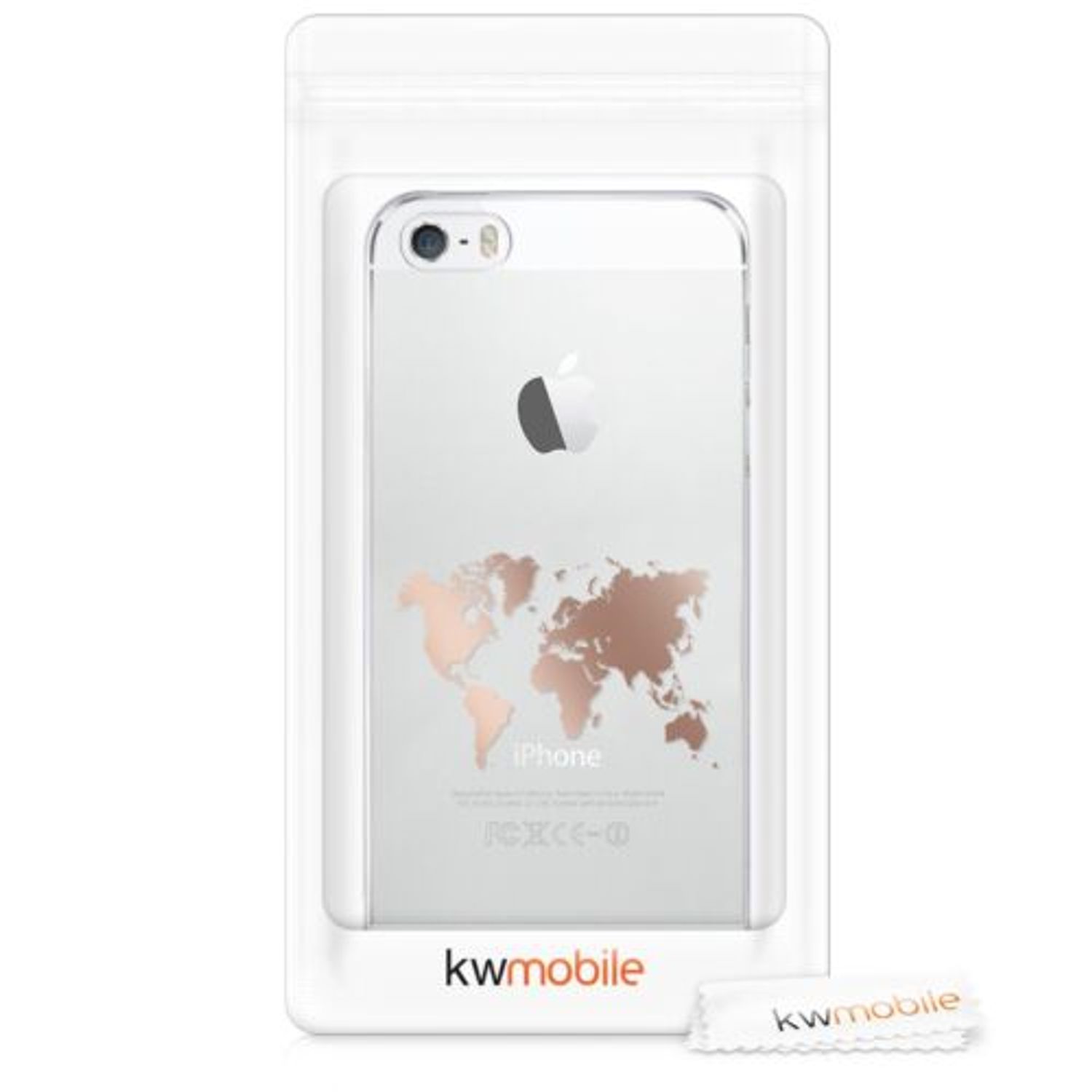 Husa pentru Apple iPhone 5/iPhone 5s/iPhone SE, Silicon, Rose Gold, 40657.05 fotografia produsului View 7 L
