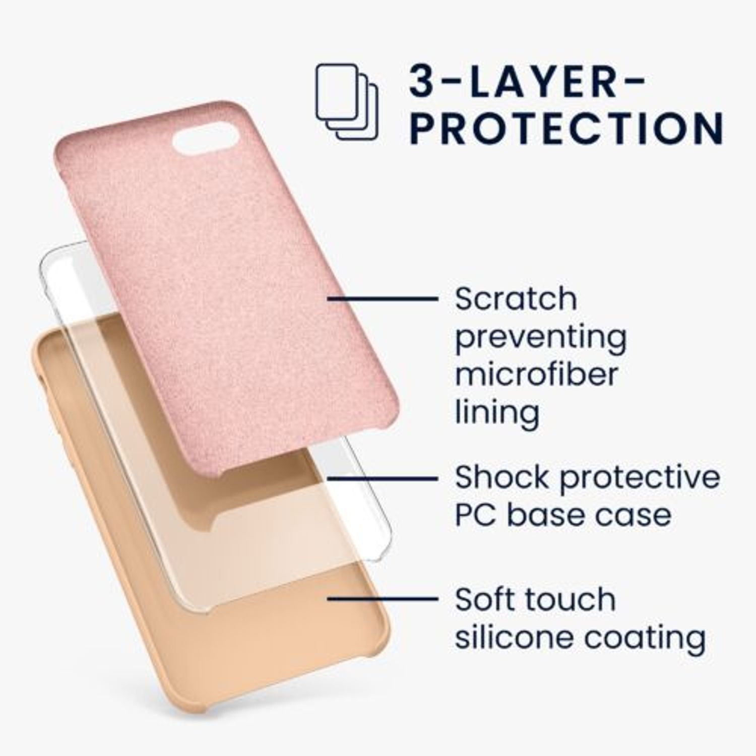 Husa pentru Apple iPhone 8/iPhone 7/iPhone SE 2, Silicon, Rose Gold, 40225.194 fotografia produsului View 3 L