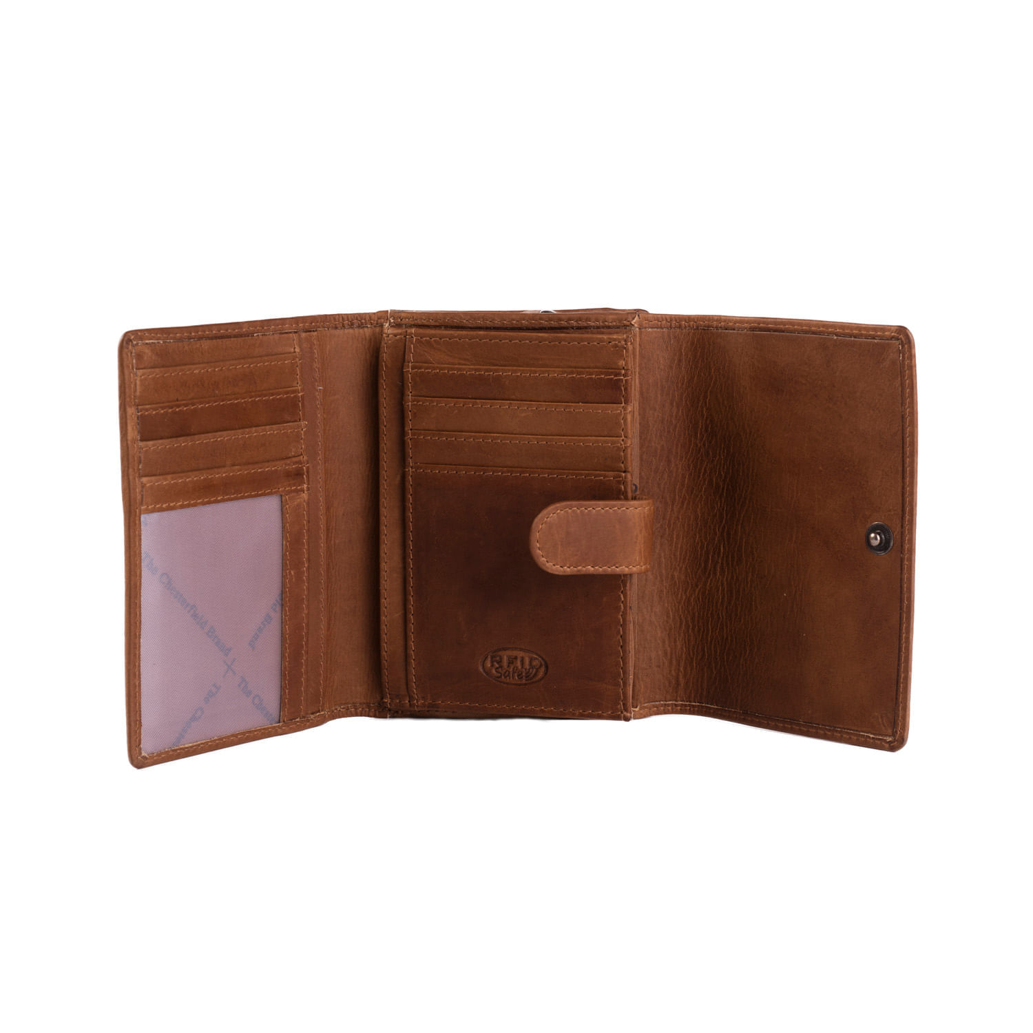 Portofel dama, The Chesterfield Brand, cu protectie anti scanare RFID, din piele naturala maro coniac, Nadia fotografia produsului View 3 L