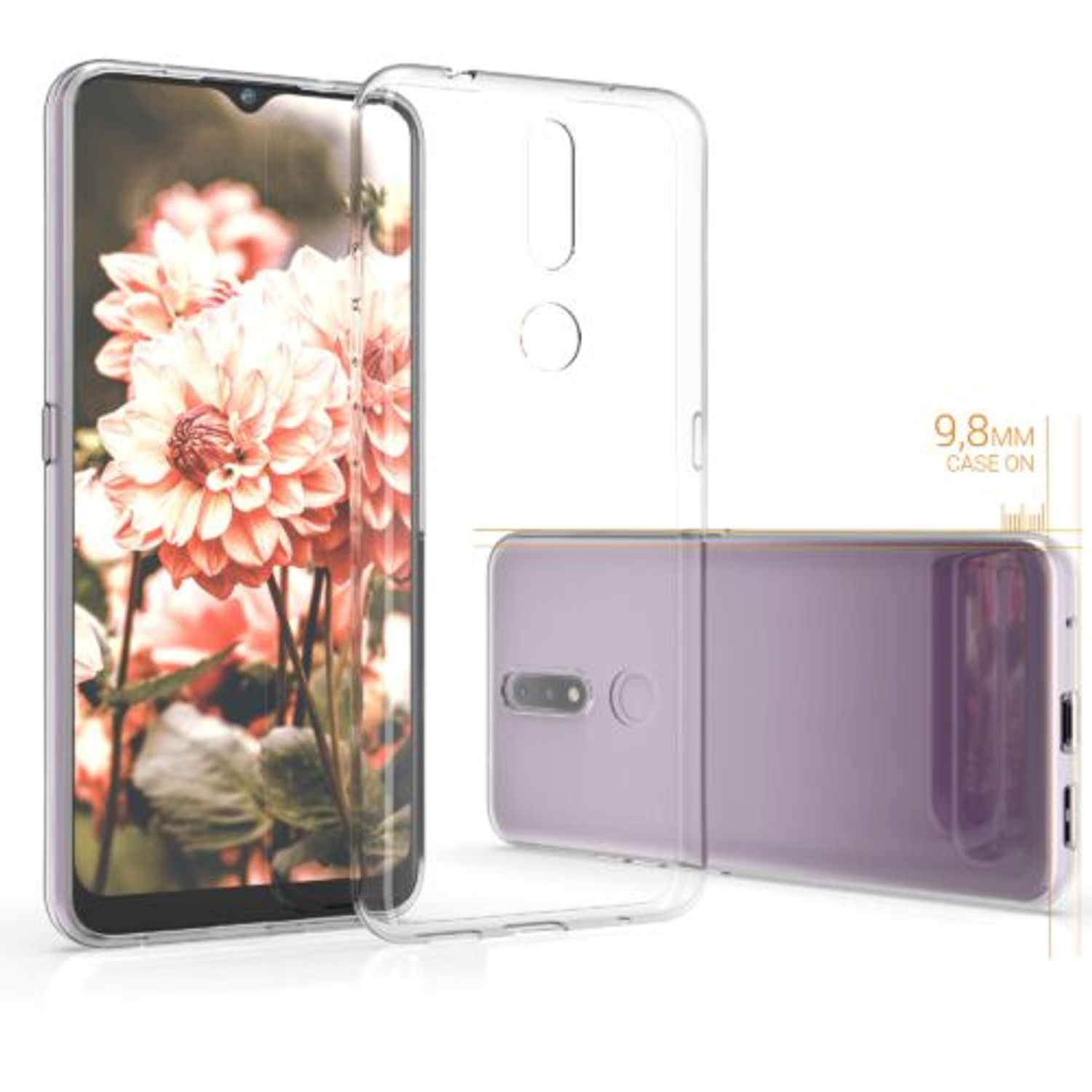 Husa pentru Nokia 2.4, Silicon, Transparent, 54749.03 fotografia produsului View 4 L