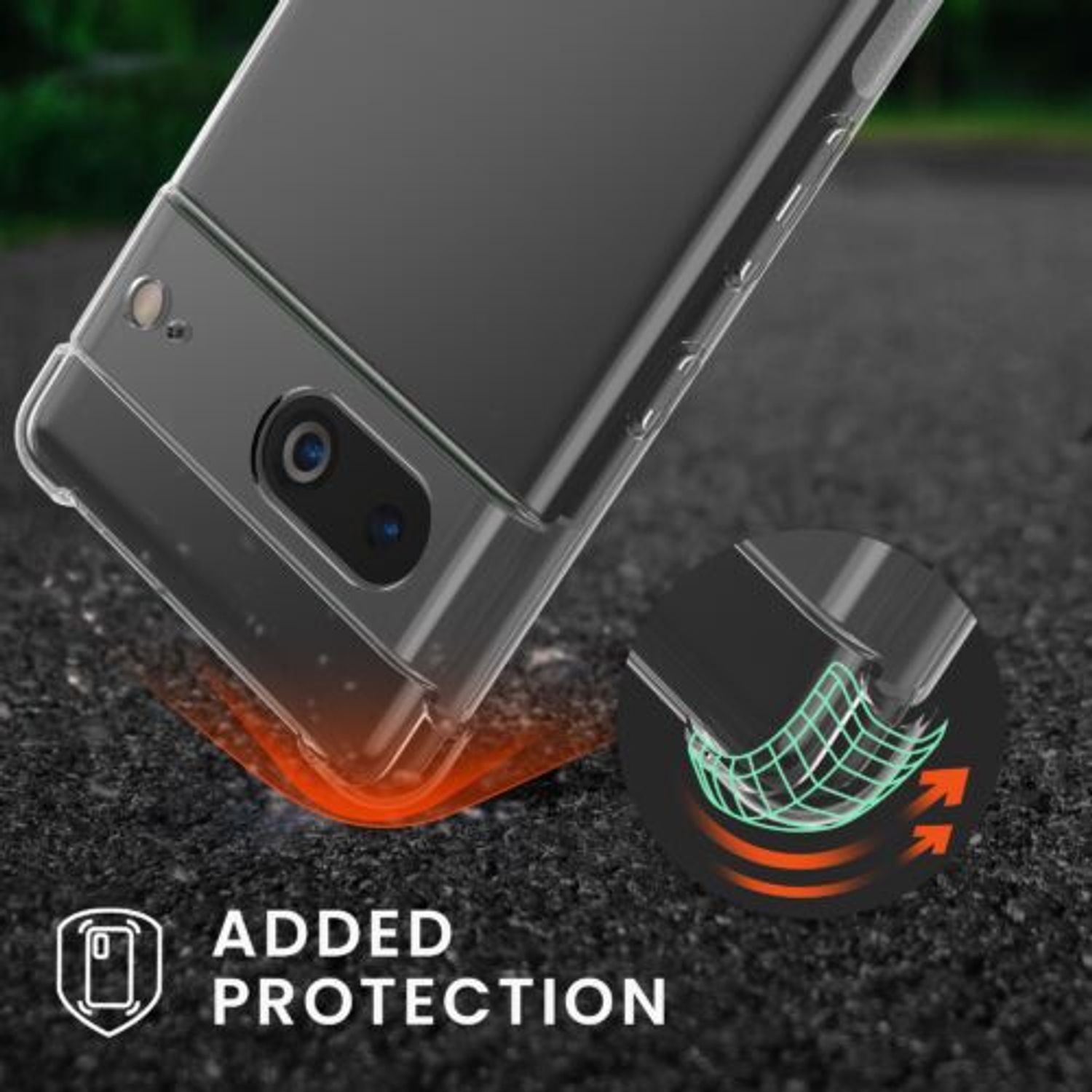 Husa Kwmobile pentru Google Pixel 7, Silicon, Transparent, 58370.03 fotografia produsului View 2 L
