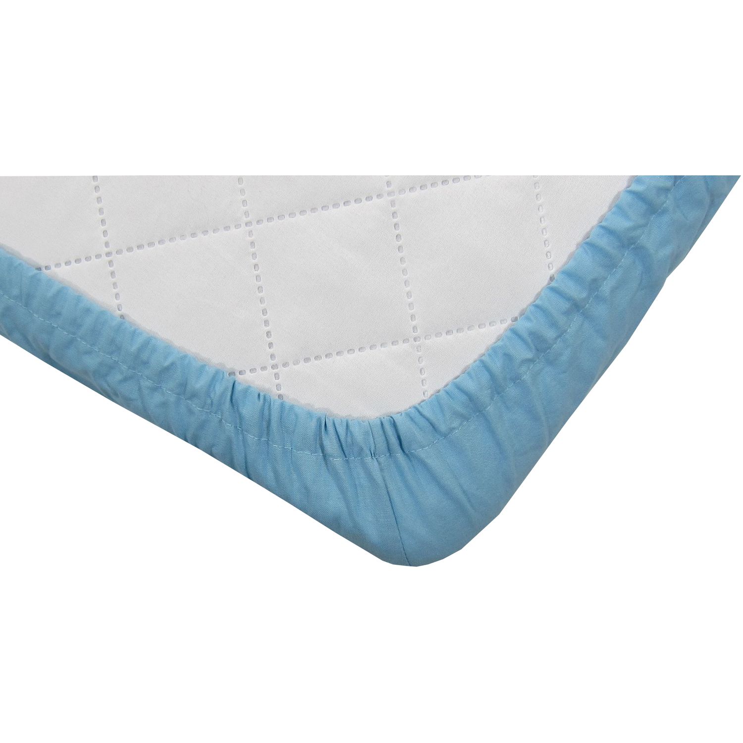 Cearceaf cu elastic, 120x60 cm, bumbac certificat Oeko Tex, PCE bleu uni, Primii Pasi fotografia produsului View 2 L