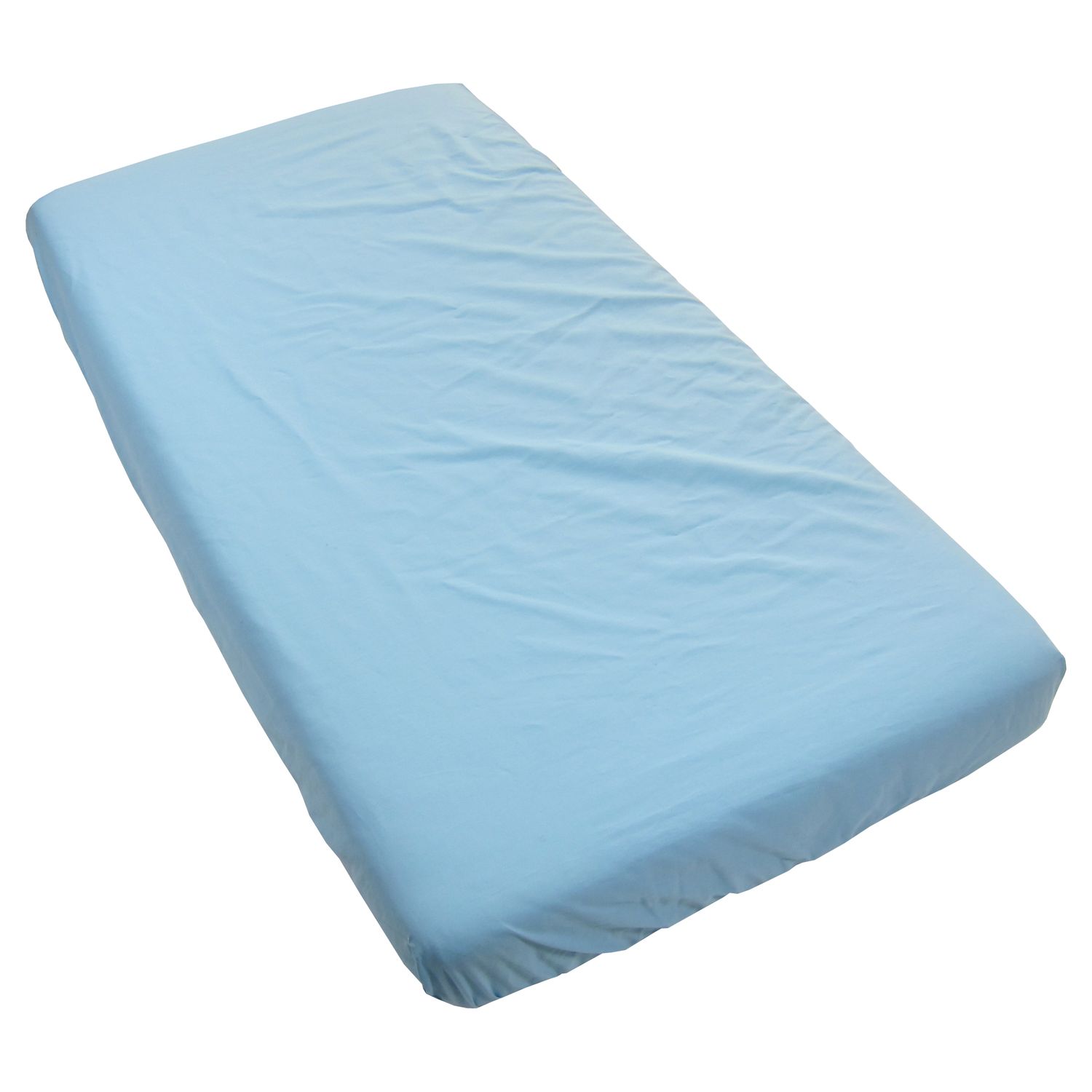 Cearceaf cu elastic, 120x60 cm, bumbac certificat Oeko Tex, PCE bleu uni, Primii Pasi fotografia produsului