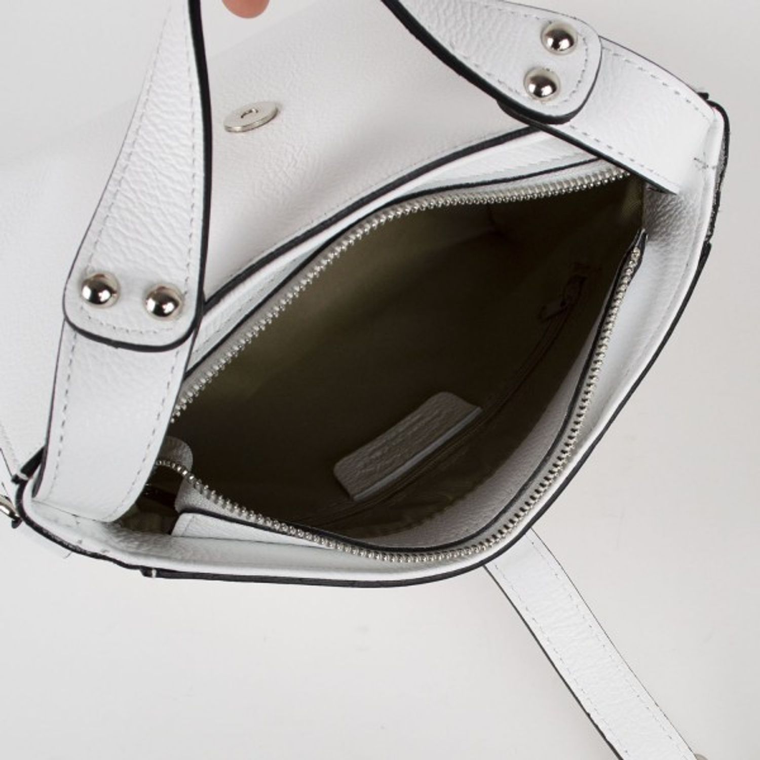 Geanta dama Chantal GT1100, piele naturala, alb fotografia produsului View 5 L