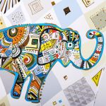 Agenda  A5 embosata Ethno Elephant fotografia produsului View 3 S