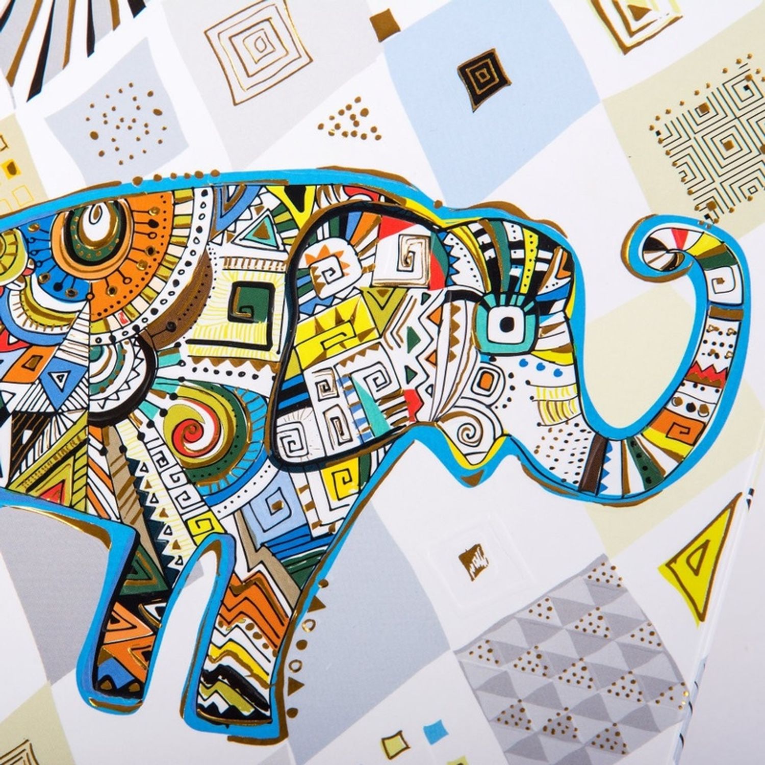 Agenda  A5 embosata Ethno Elephant fotografia produsului View 3 L