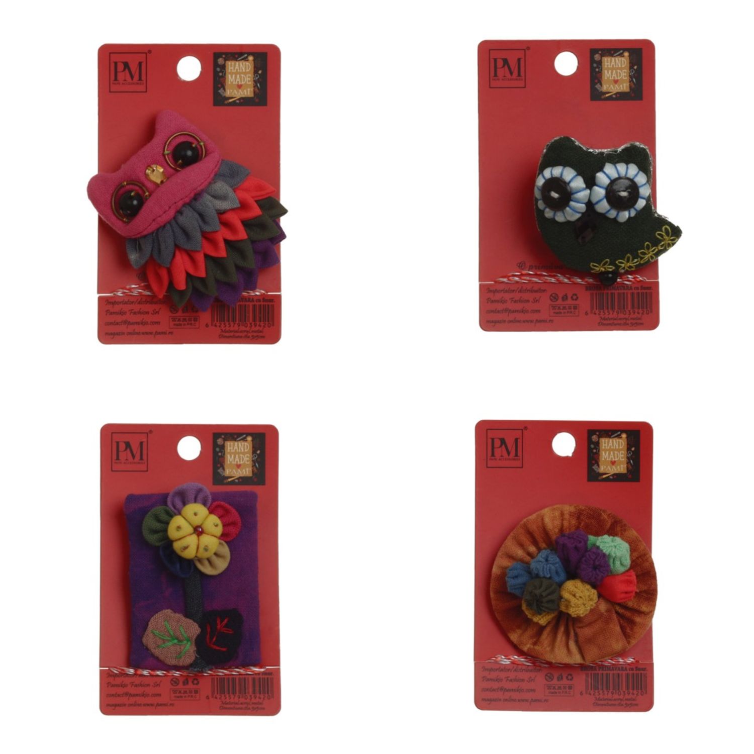 Set 4 martisoare brose handmade, PAMI, MVU-32 fotografia produsului