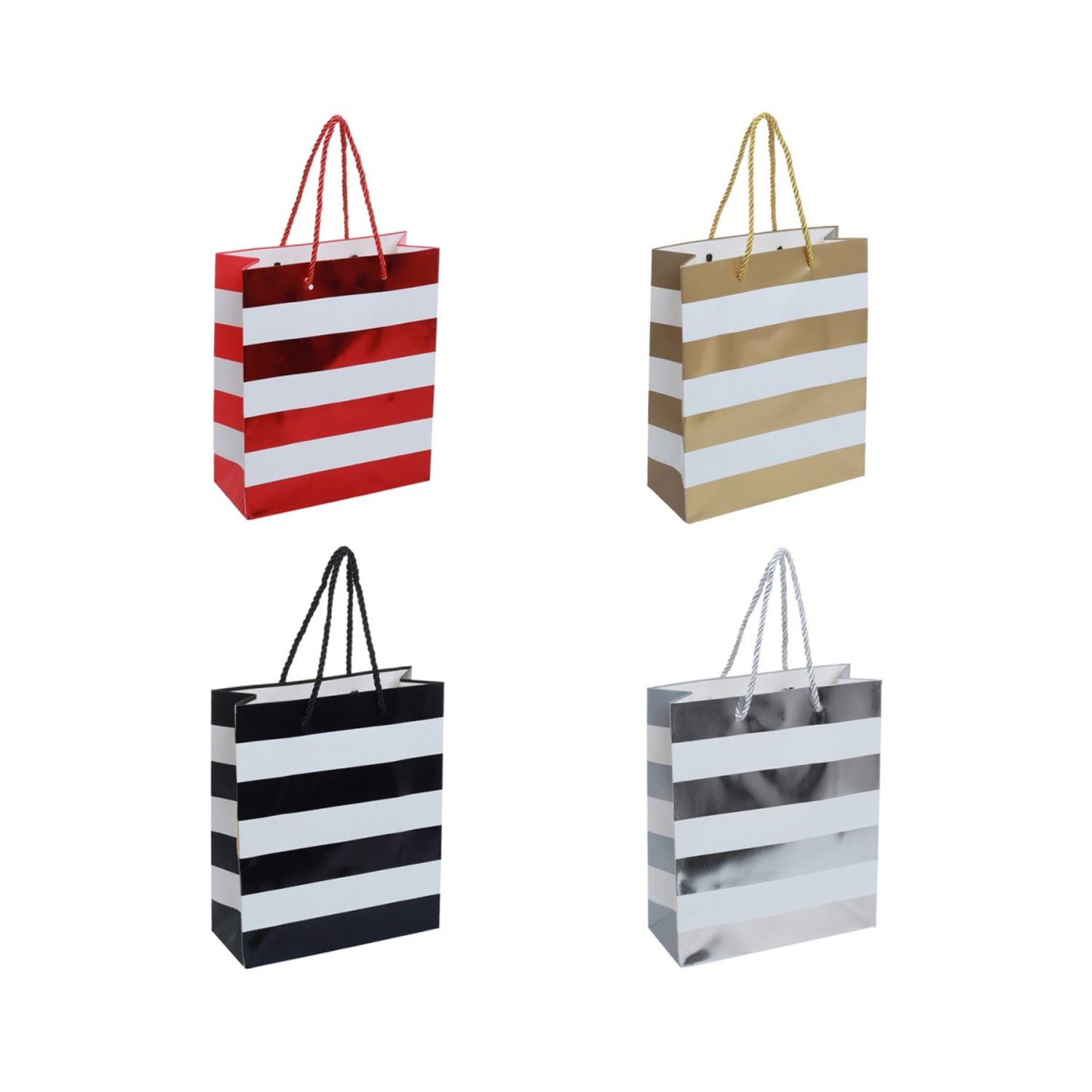 Set 4 pungi cadou PAMI, PC-621-96S, 19.5x8x23.5 cm, Multicolor fotografia produsului