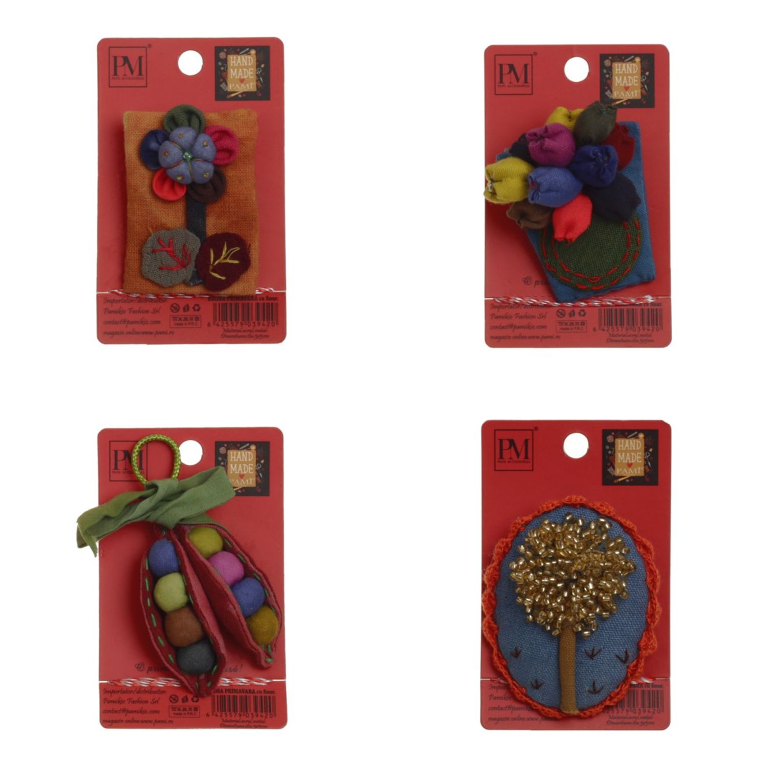 Set 4 martisoare brose handmade, PAMI, MVU-18 fotografia produsului