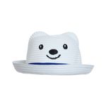 Palarie ursulet pentru baieti, PAMI, PBA-1221-190, 52 cm Alb fotografia produsului