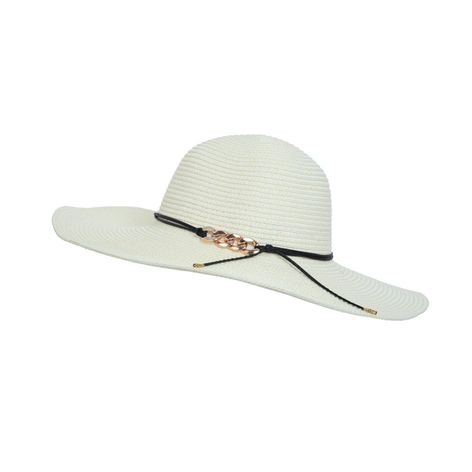 Palarie de plaja pentru dama, PAMI, PD-1221-276, 57 cm Crem fotografia produsului