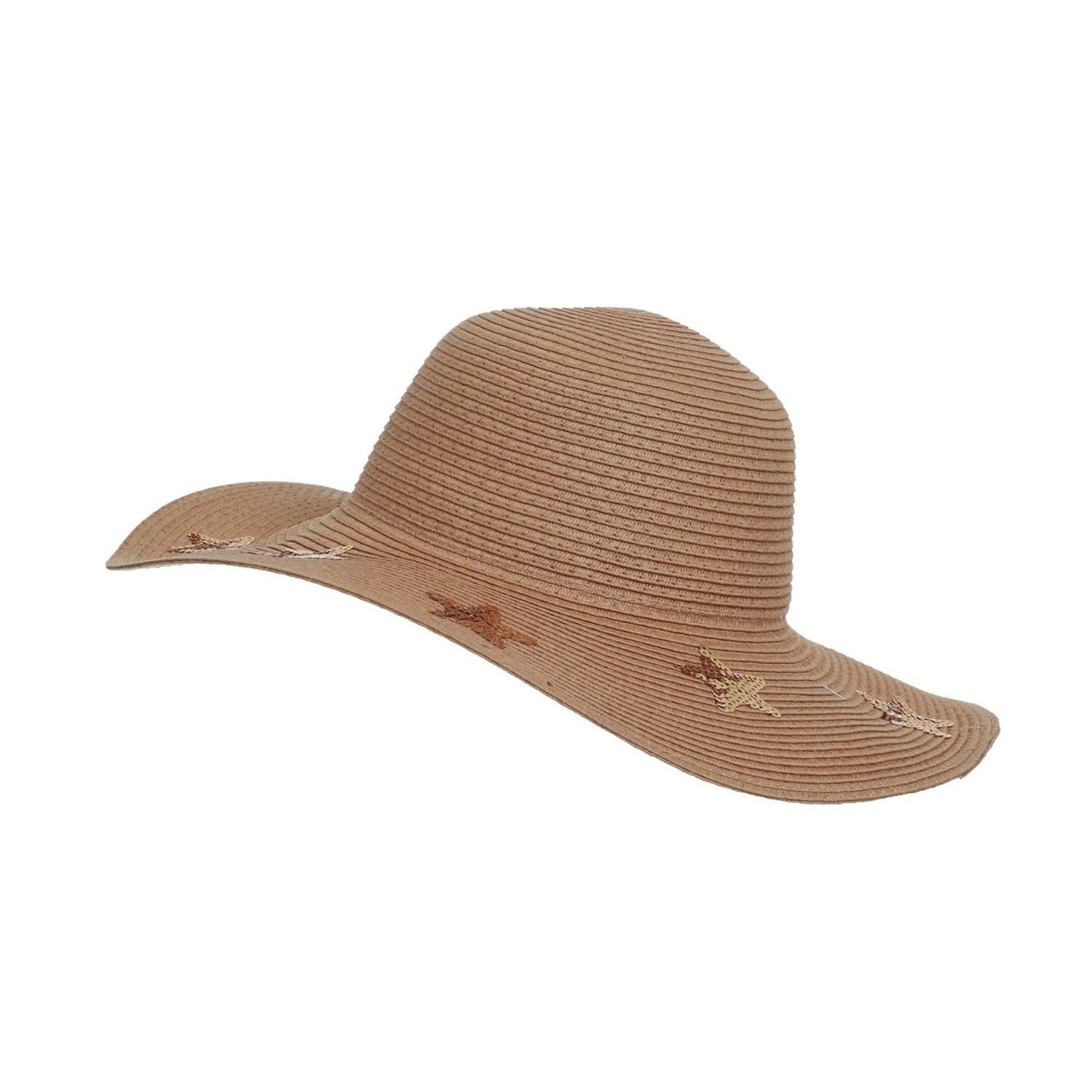 Palarie de plaja pentru dama, PAMI, PD-1221-264, 57 cm Camel fotografia produsului