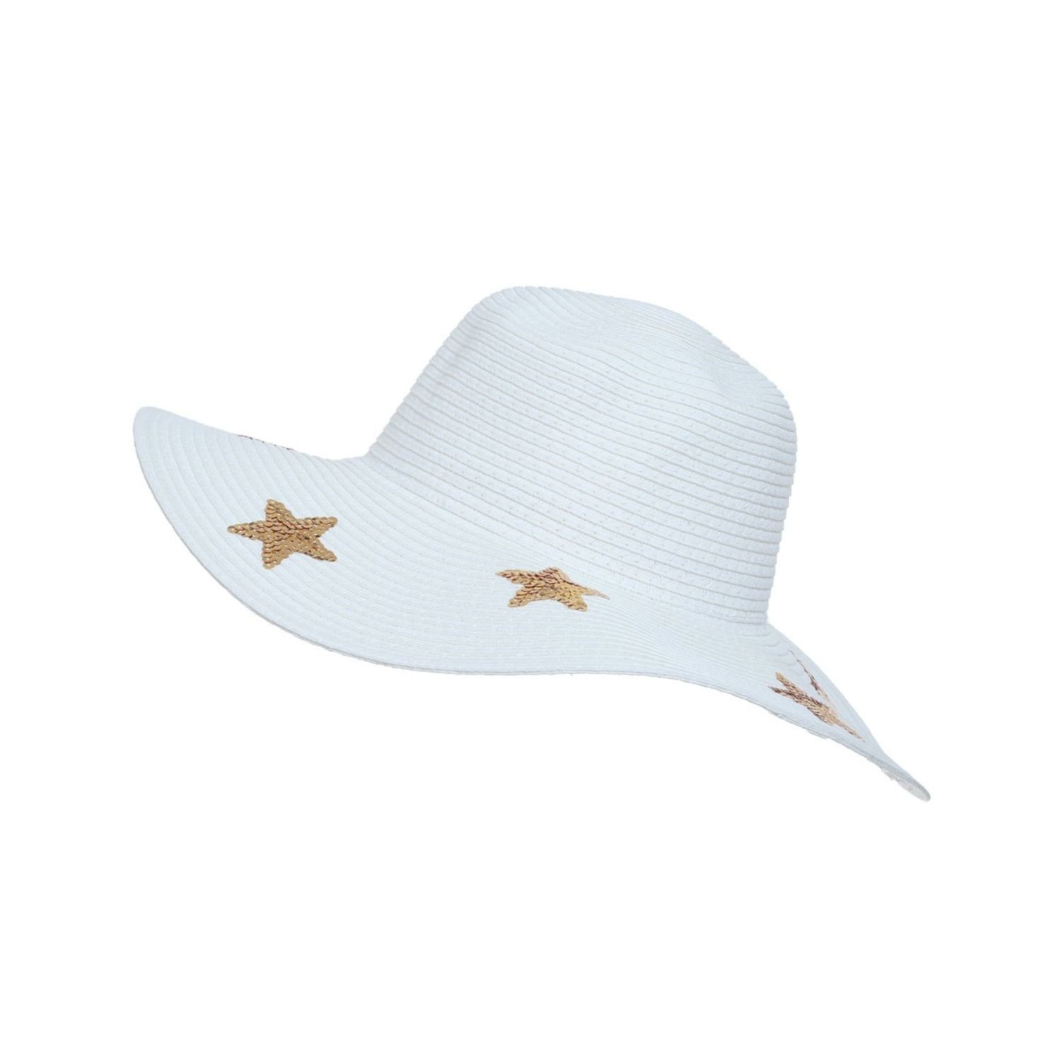 Palarie de plaja pentru dama, PAMI, PD-1221-264, 57 cm Alb fotografia produsului