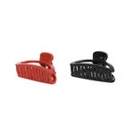 Set 2 clesti de par Dama plastic PAMI, 5cm, AP-D621-439 Rosu fotografia produsului