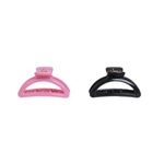 Set 2 clesti de par Dama plastic PAMI, 5cm, AP-D621-439 Roz fotografia produsului View 4 S
