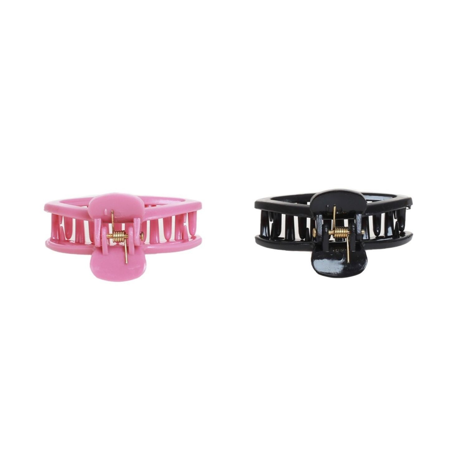 Set 2 clesti de par Dama plastic PAMI, 5cm, AP-D621-439 Roz fotografia produsului View 3 L