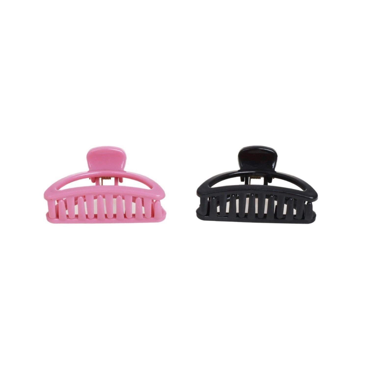 Set 2 clesti de par Dama plastic PAMI, 5cm, AP-D621-439 Roz fotografia produsului View 2 L