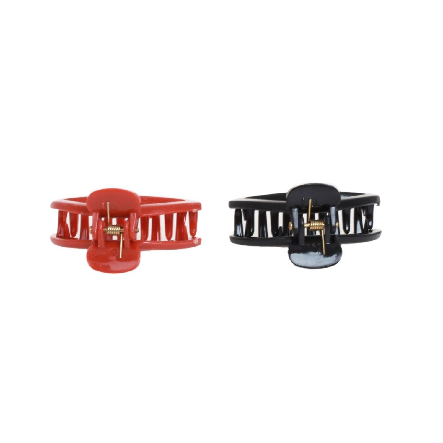 Set 2 clesti de par Dama plastic PAMI, 5cm, AP-D621-439 Rosu fotografia produsului View 3 L
