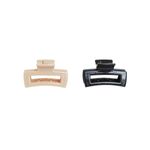 Set 2 clesti de par Dama plastic PAMI, 5cm, AP-D621-440 Crem fotografia produsului View 4 S