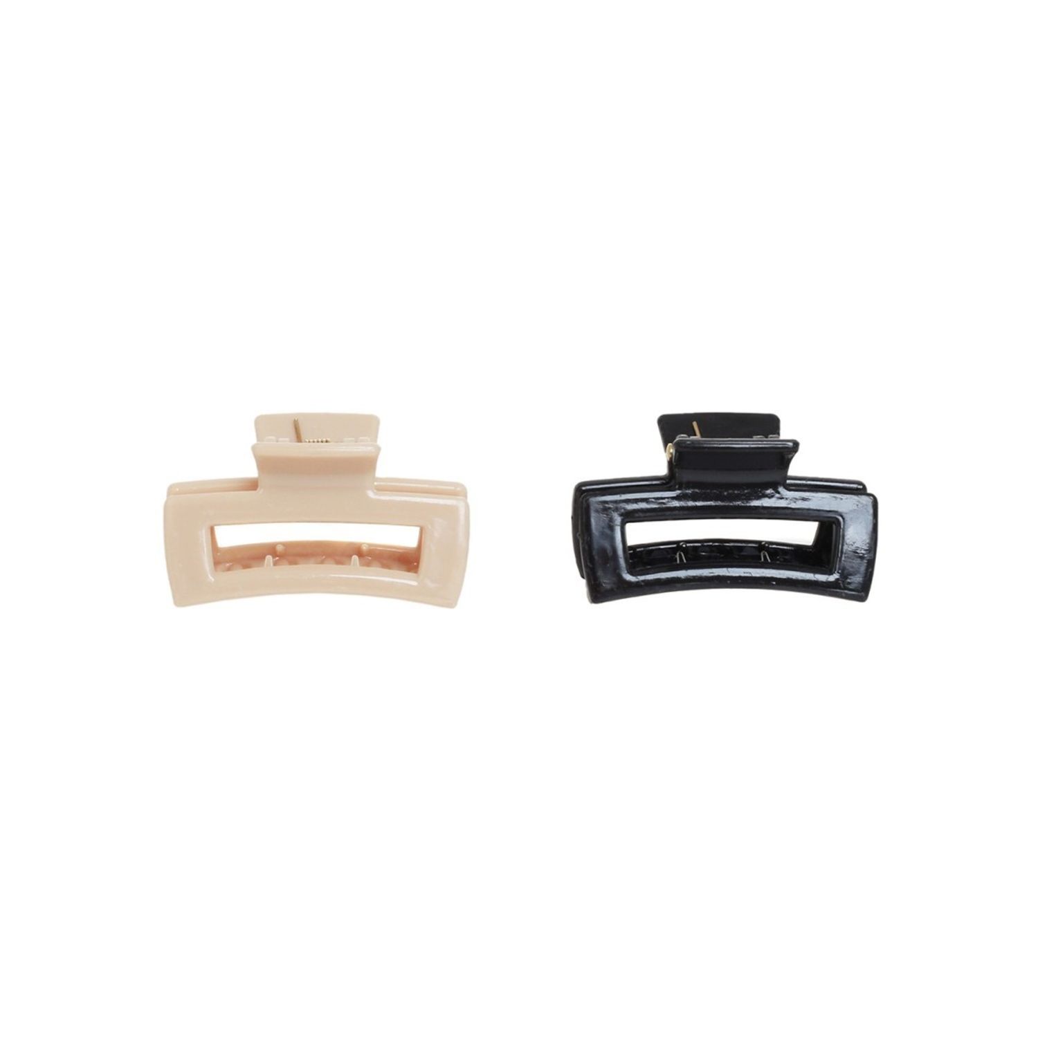 Set 2 clesti de par Dama plastic PAMI, 5cm, AP-D621-440 Crem fotografia produsului View 4 L