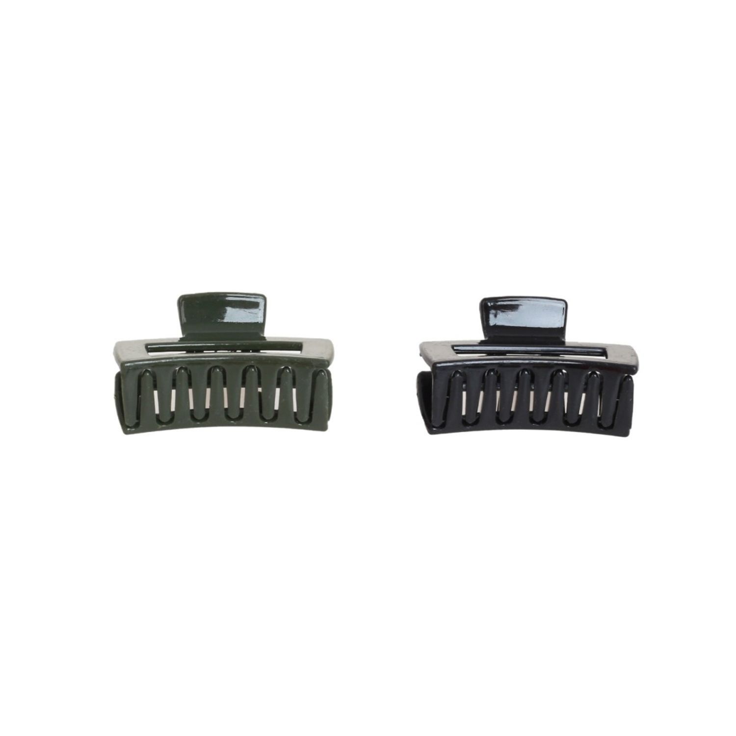 Set 2 clesti de par Dama plastic PAMI, 5cm, AP-D621-440 Verde fotografia produsului View 2 L