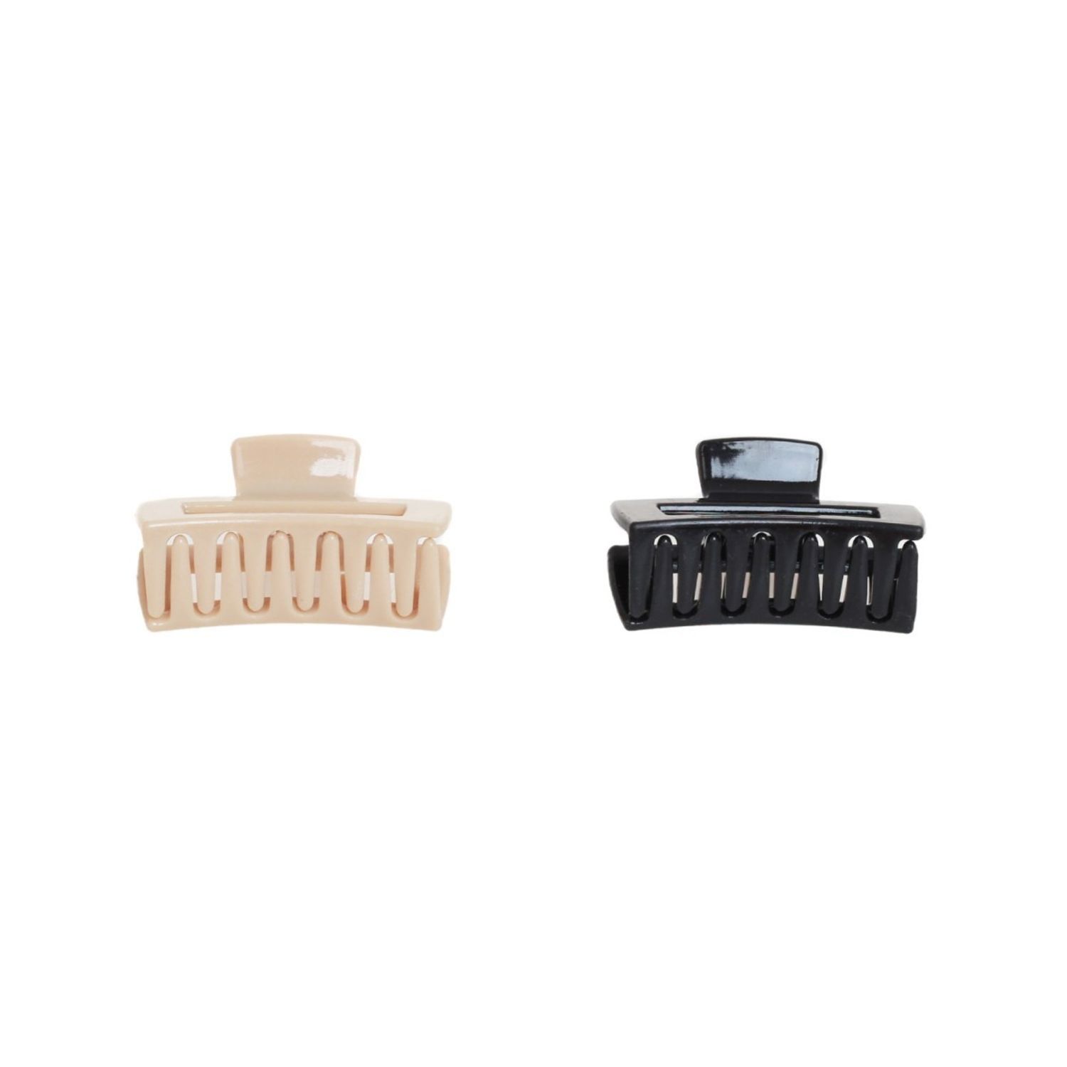 Set 2 clesti de par Dama plastic PAMI, 5cm, AP-D621-440 Crem fotografia produsului View 2 L