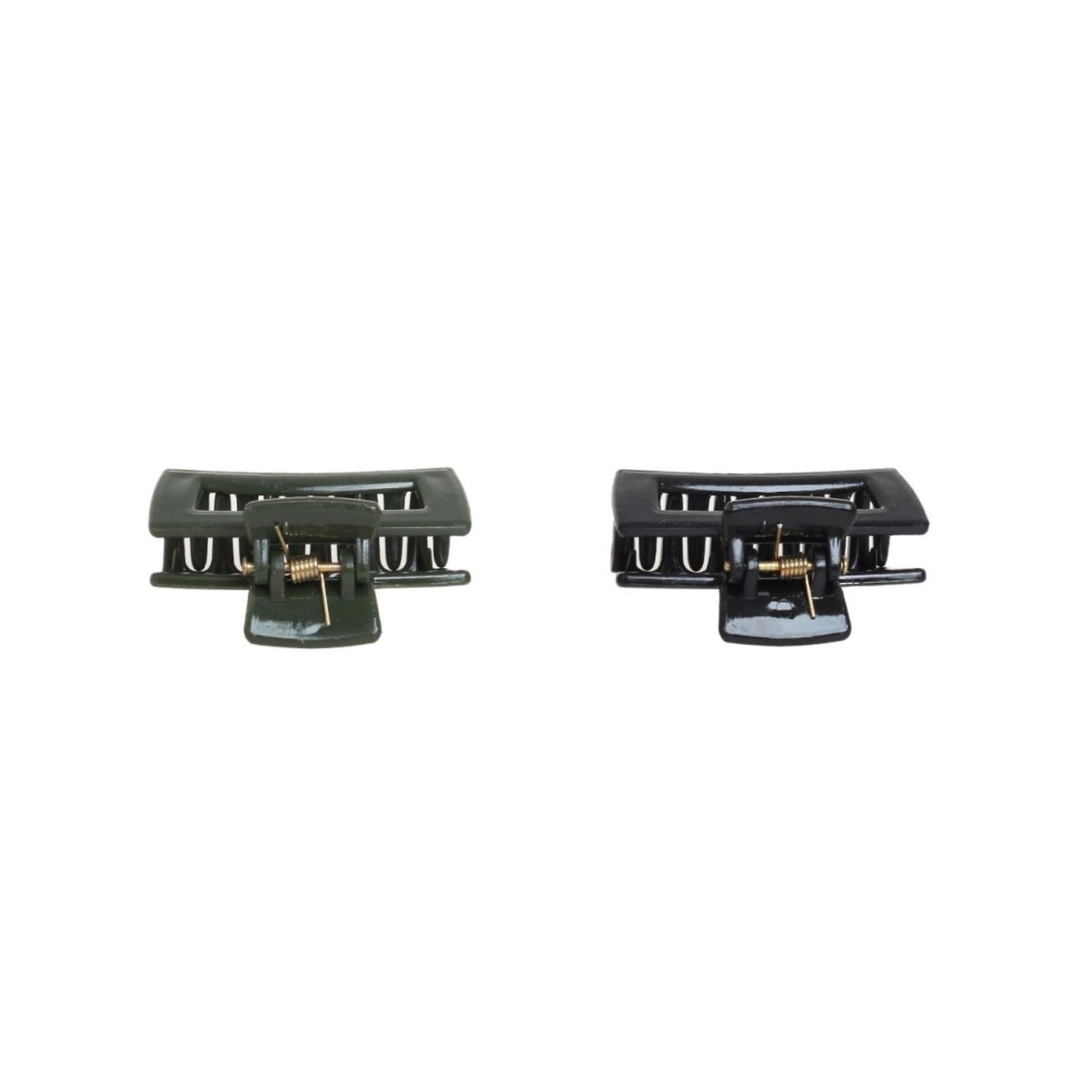 Set 2 clesti de par Dama plastic PAMI, 5cm, AP-D621-440 Verde fotografia produsului View 4 L