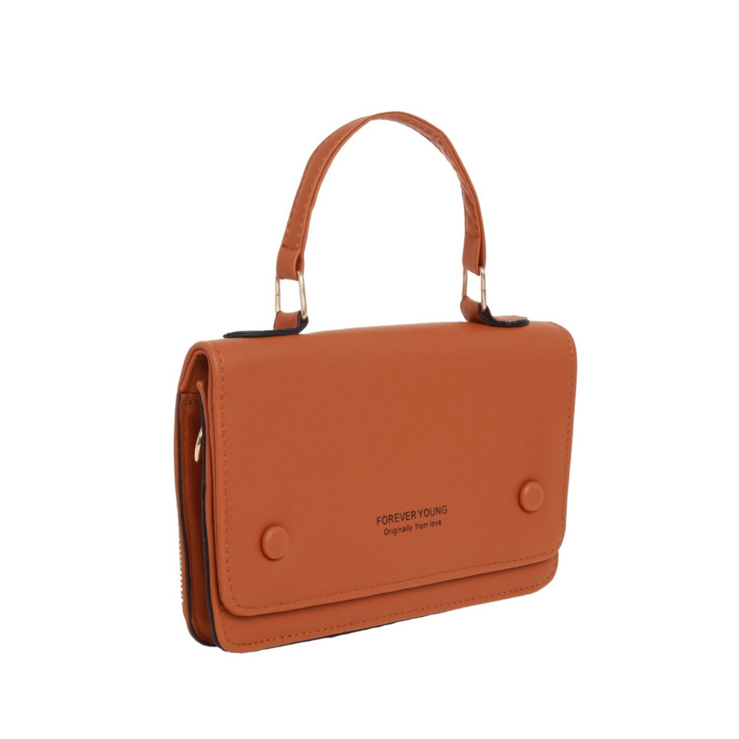 Poseta mini dama PAMI, PD-1221-366, 19x13x5cm Camel fotografia produsului View 2 L