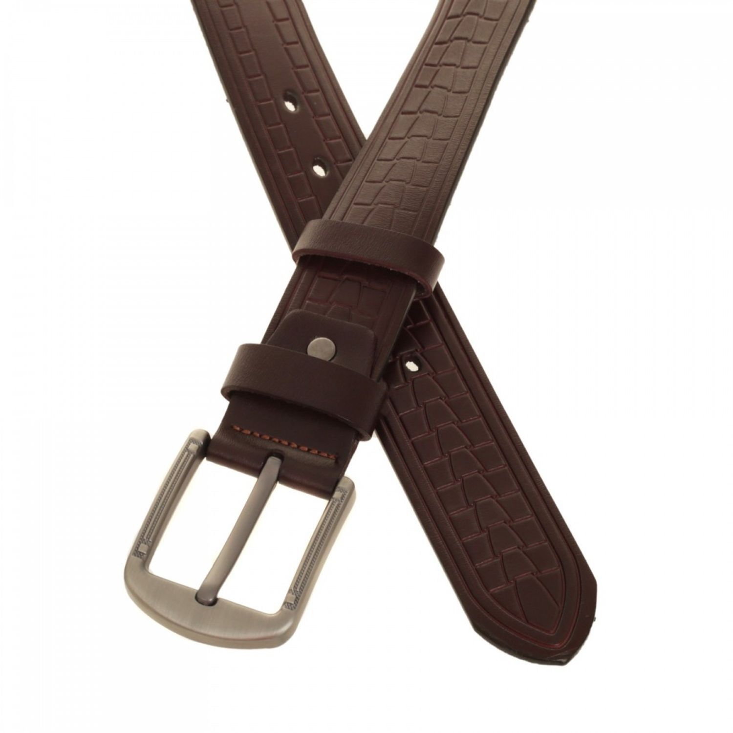 Curea din piele pentru barbati, PAMI,CRB-0922-155-Maro, 100 cm fotografia produsului View 2 L