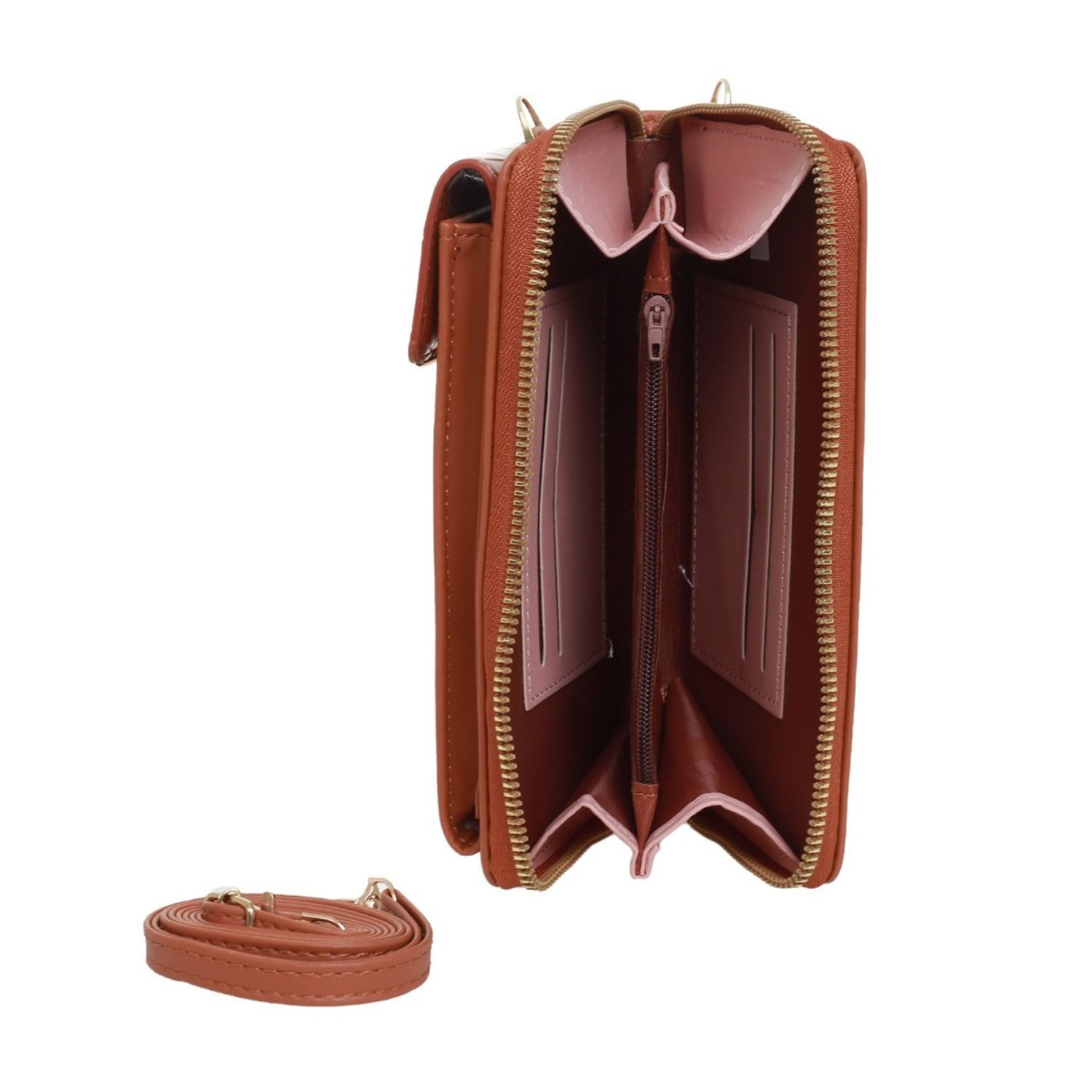 Poseta mini pentru telefon PAMI, PD-1221-375 Camel fotografia produsului View 3 L