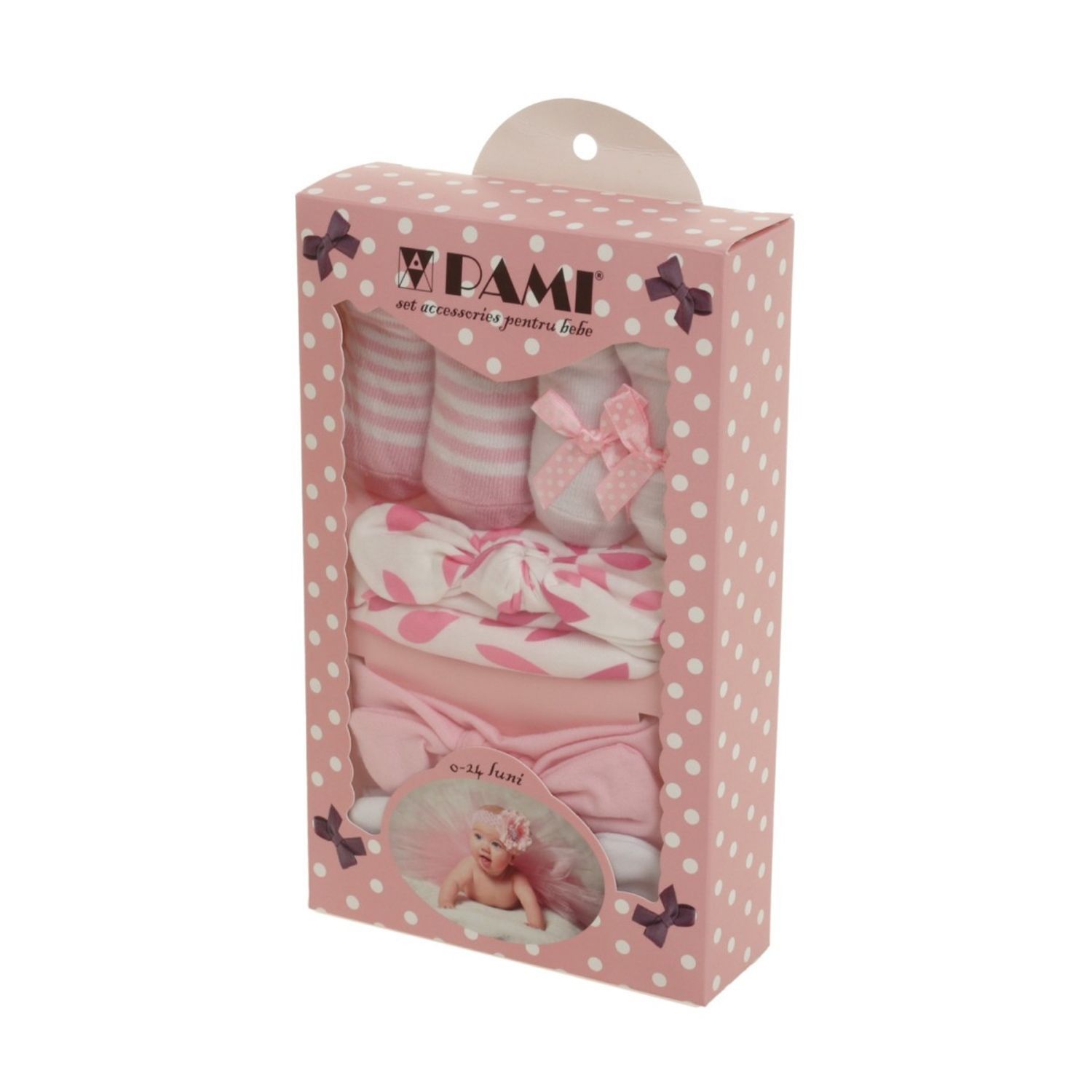Set bentite si ciorapi pentru sugari, PAMI,SBB-0122-135-M2 fotografia produsului