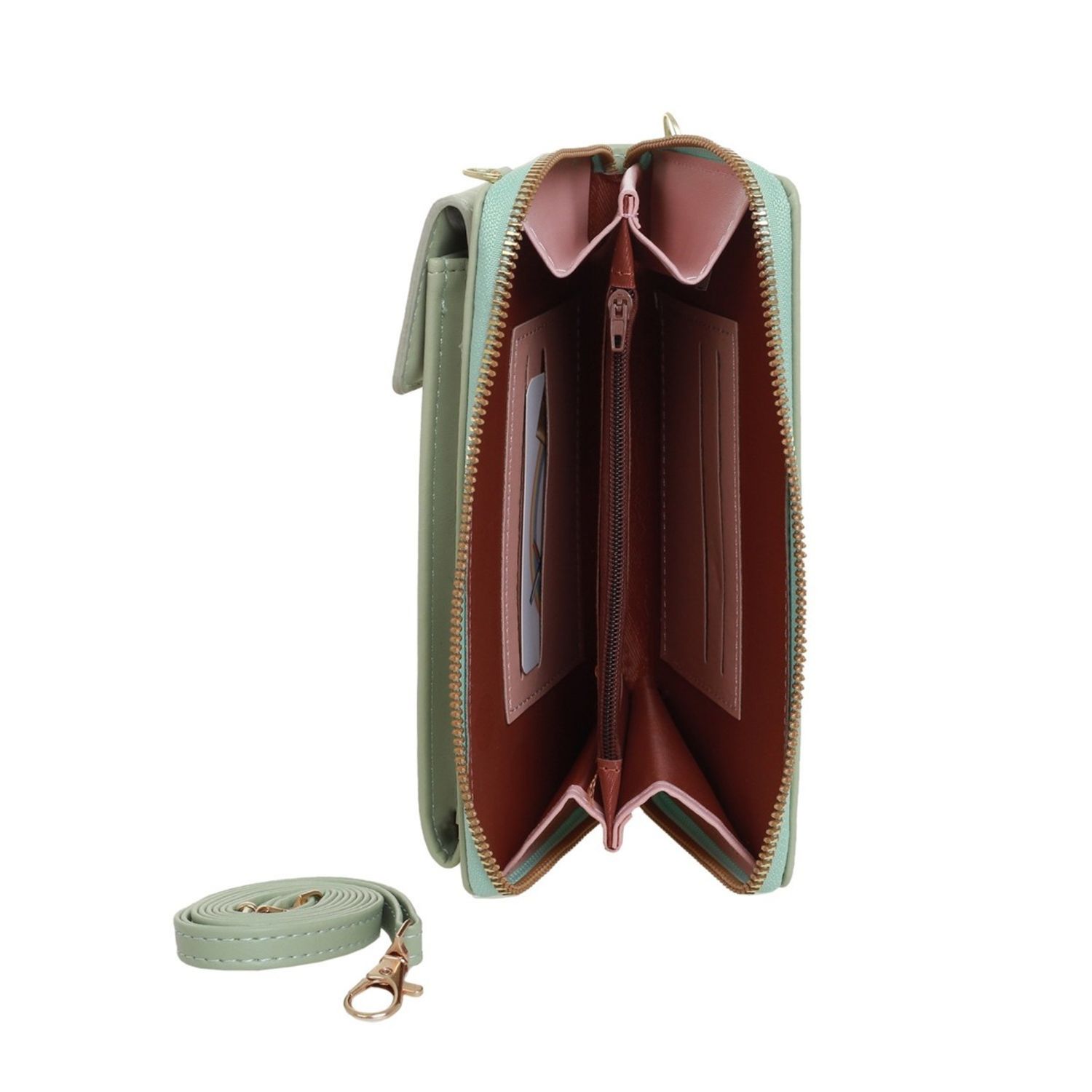 Poseta mini pentru  telefon PAMI, PD-1221-372 Verde fotografia produsului View 4 L