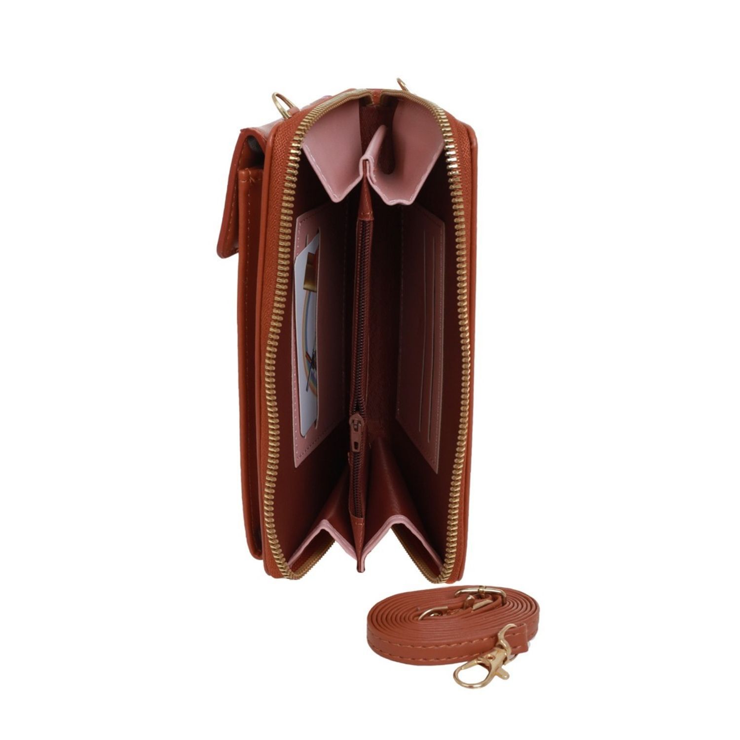 Poseta mini pentru  telefon PAMI, PD-1221-372 Camel fotografia produsului View 4 L