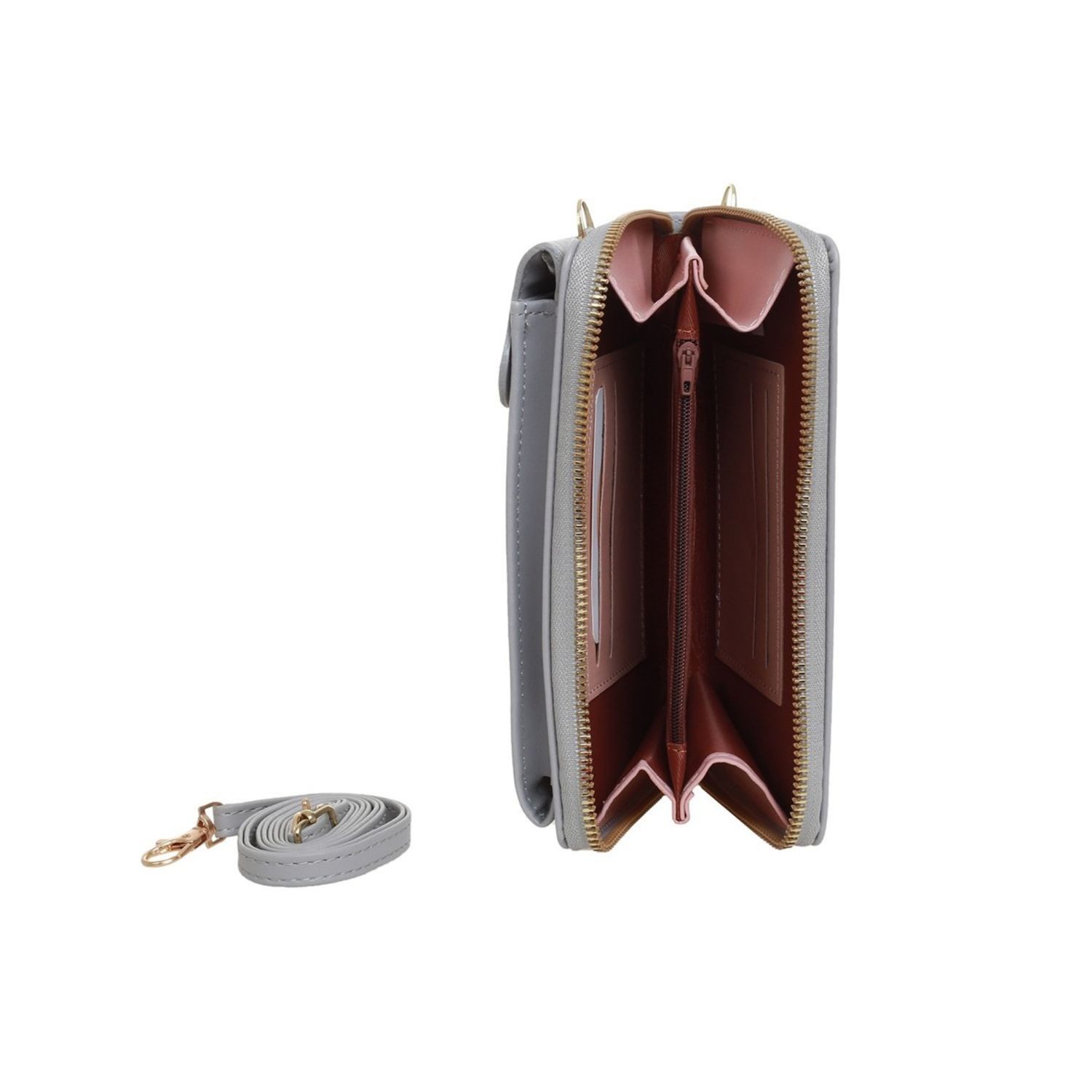 Poseta mini pentru  telefon PAMI, PD-1221-371 Gri fotografia produsului View 4 L