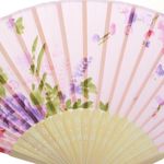 Evantai tip bambus cu model floral  PAMI, EV-1221-21 Roz fotografia produsului View 2 S