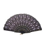 Evantai brodat negru PAMI, EV-1221-16 Lila fotografia produsului