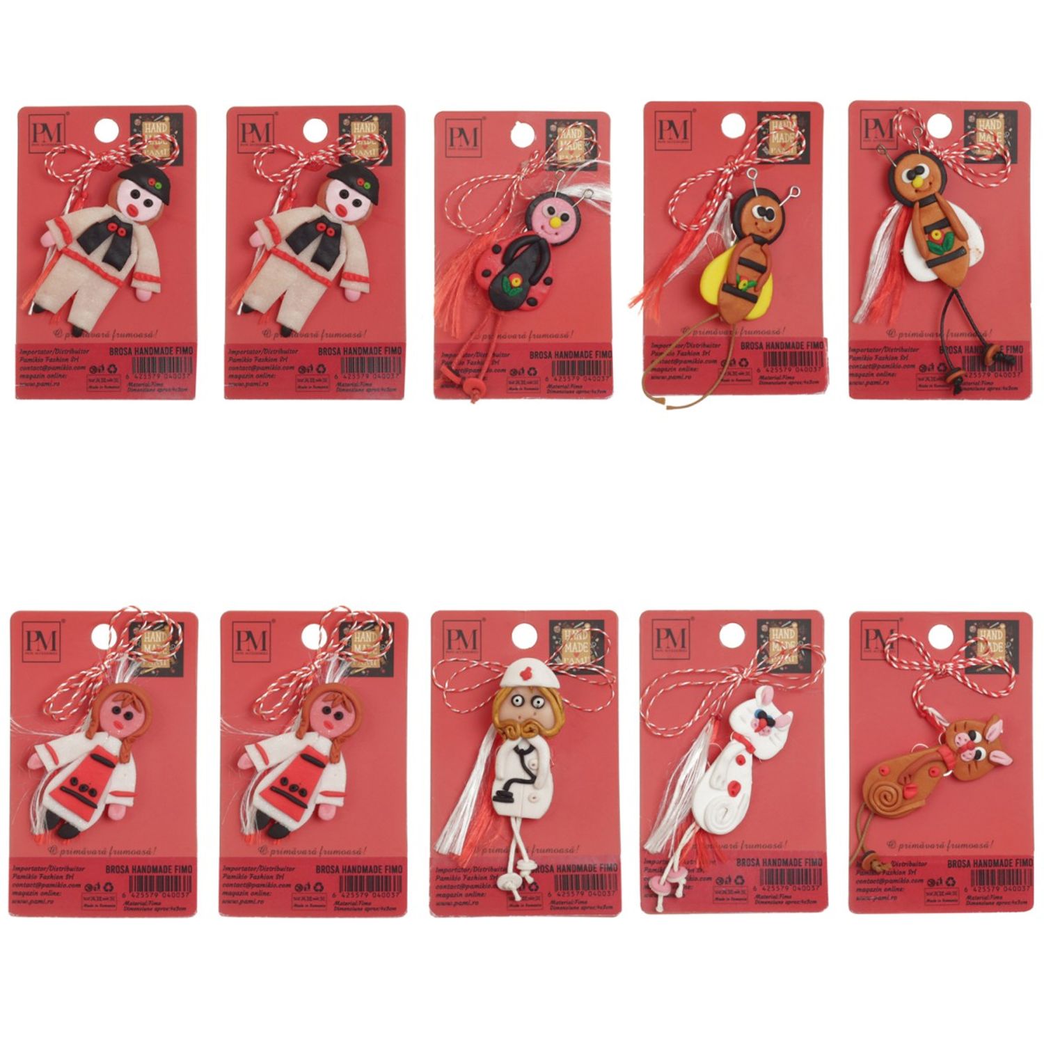 Set 10 brose martisor, PAMI, RRV-3 fotografia produsului