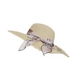Palarie plaja dama brodata PAMI, PD-1221-255, 57 cm Bej fotografia produsului