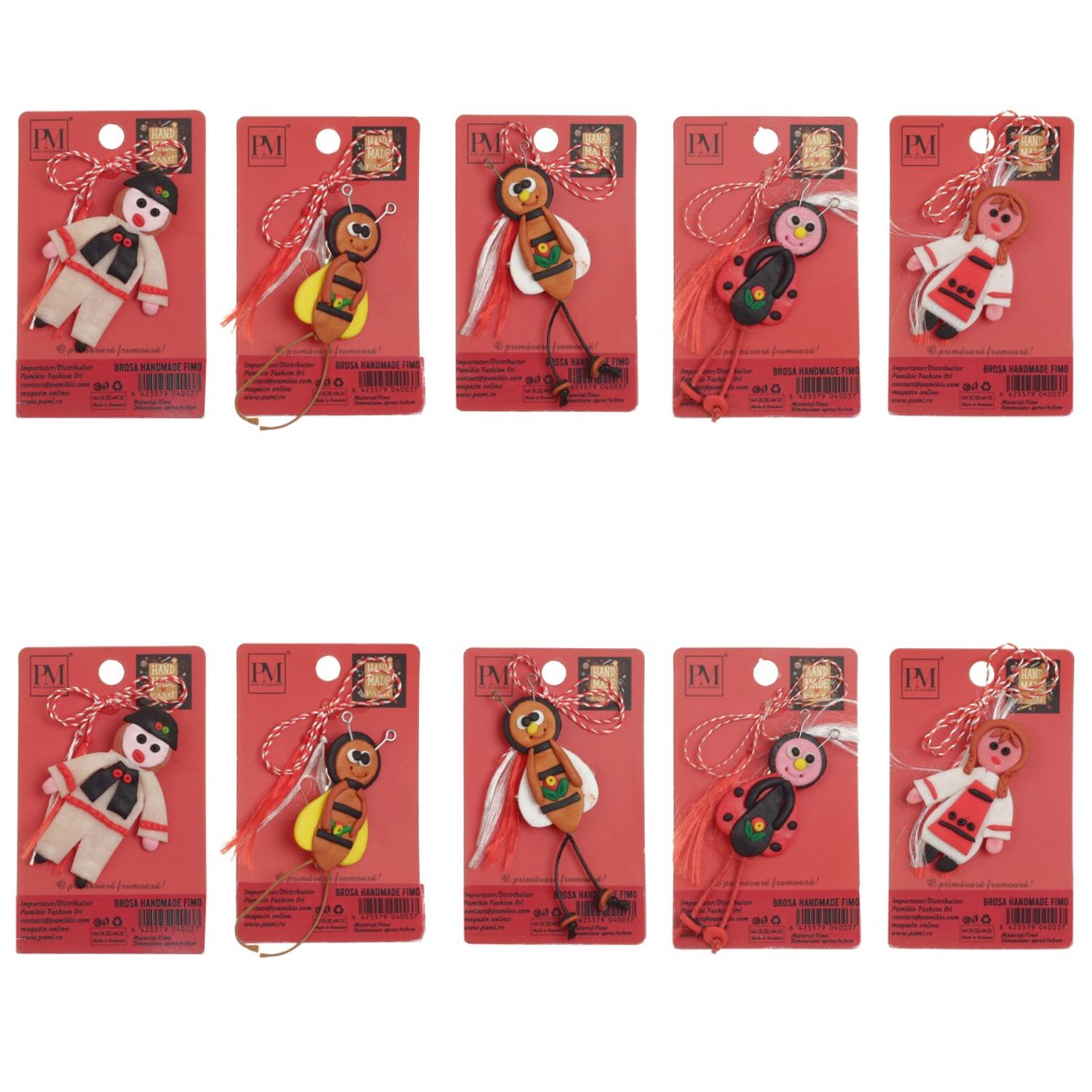 Set 10 brose martisor, PAMI, RRV-1 fotografia produsului